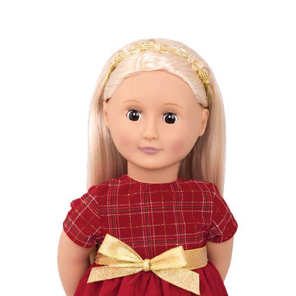 Our Generation Doll With Plaid Evening Dress Bria