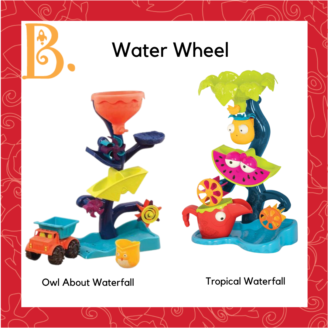 B. Toys Water Wheel Owl About Waterfalls/Tropical Waterfalls